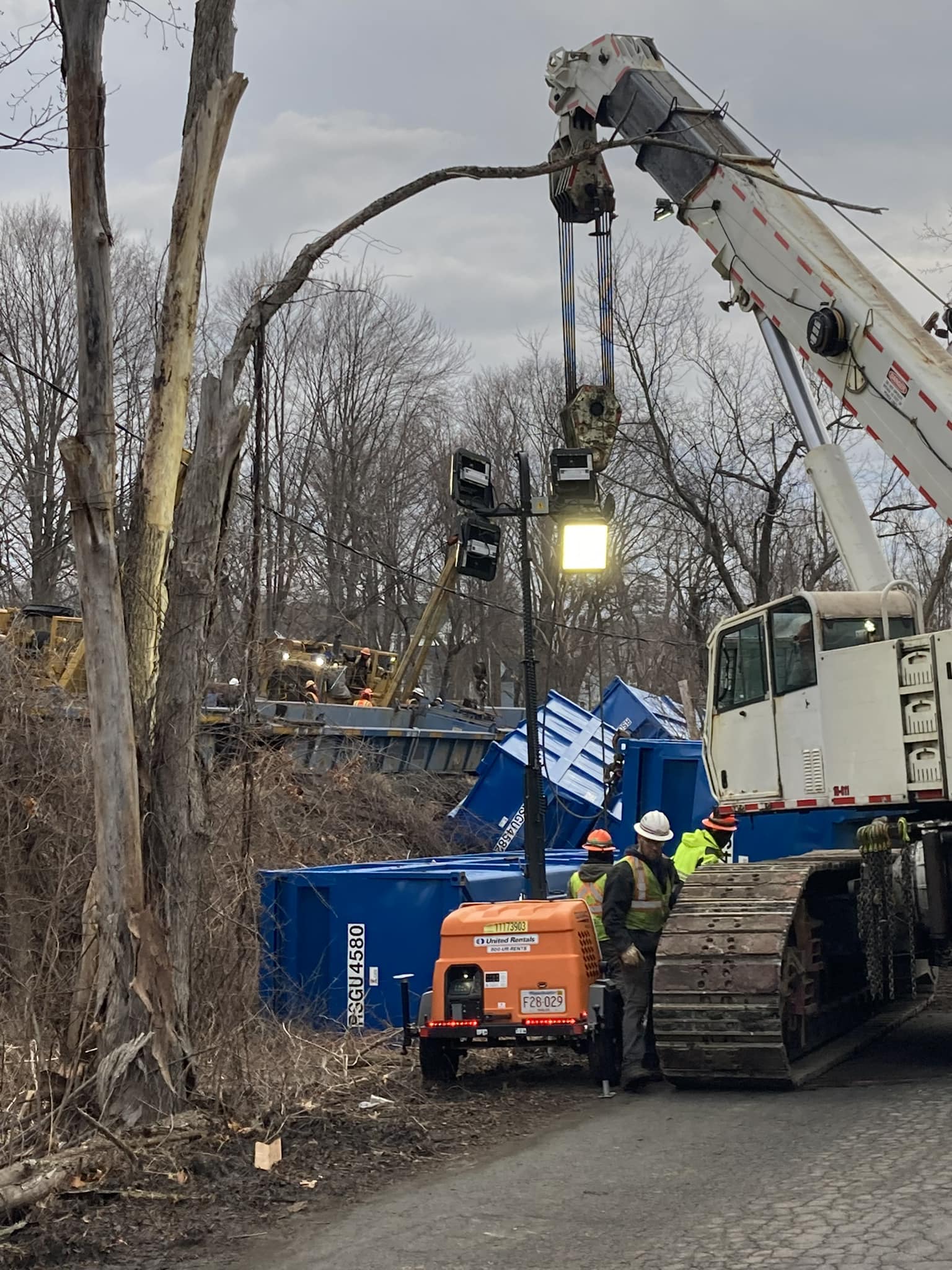 CSK freight train derailment in Ayer, MA