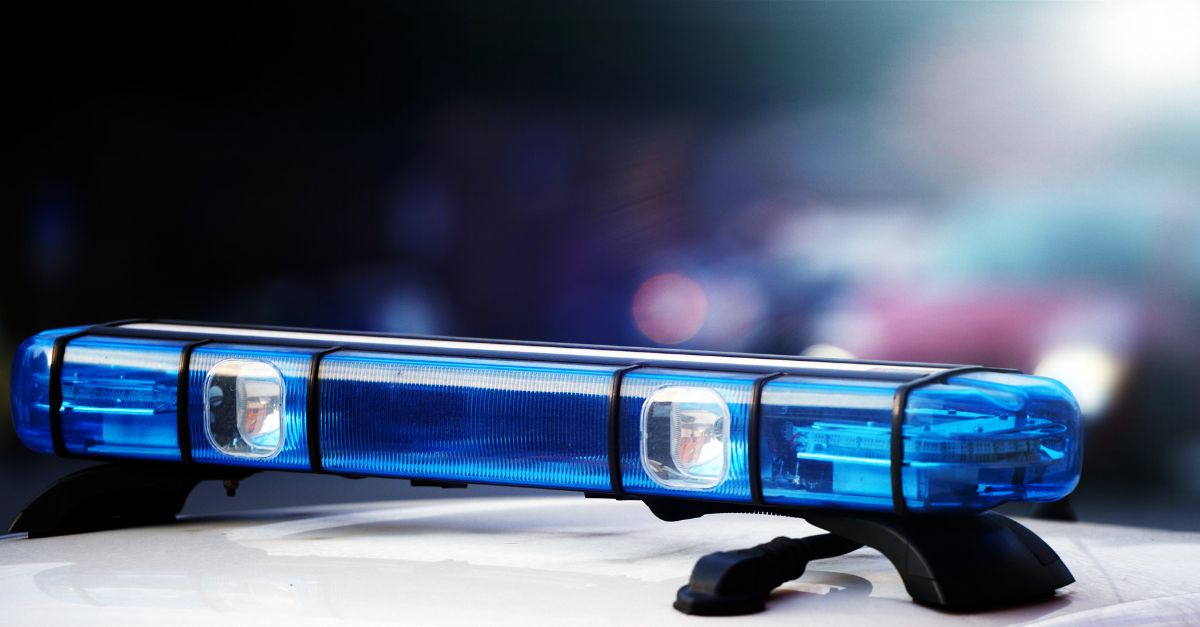 Stock photo of close-up of lights on top of police cruiser