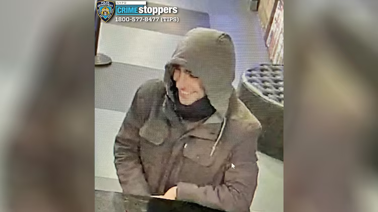 Surveillance image of a person wanted for questioning in the December 4, 2024, Midtown Manhattan murder of UnitedHealthcare CEO Brian Thompson.