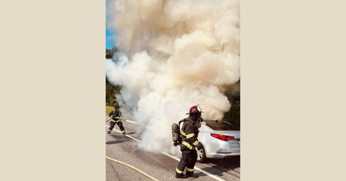 Auto fire at Westborough Service Plaza slows traffic on Mass Pike westbound