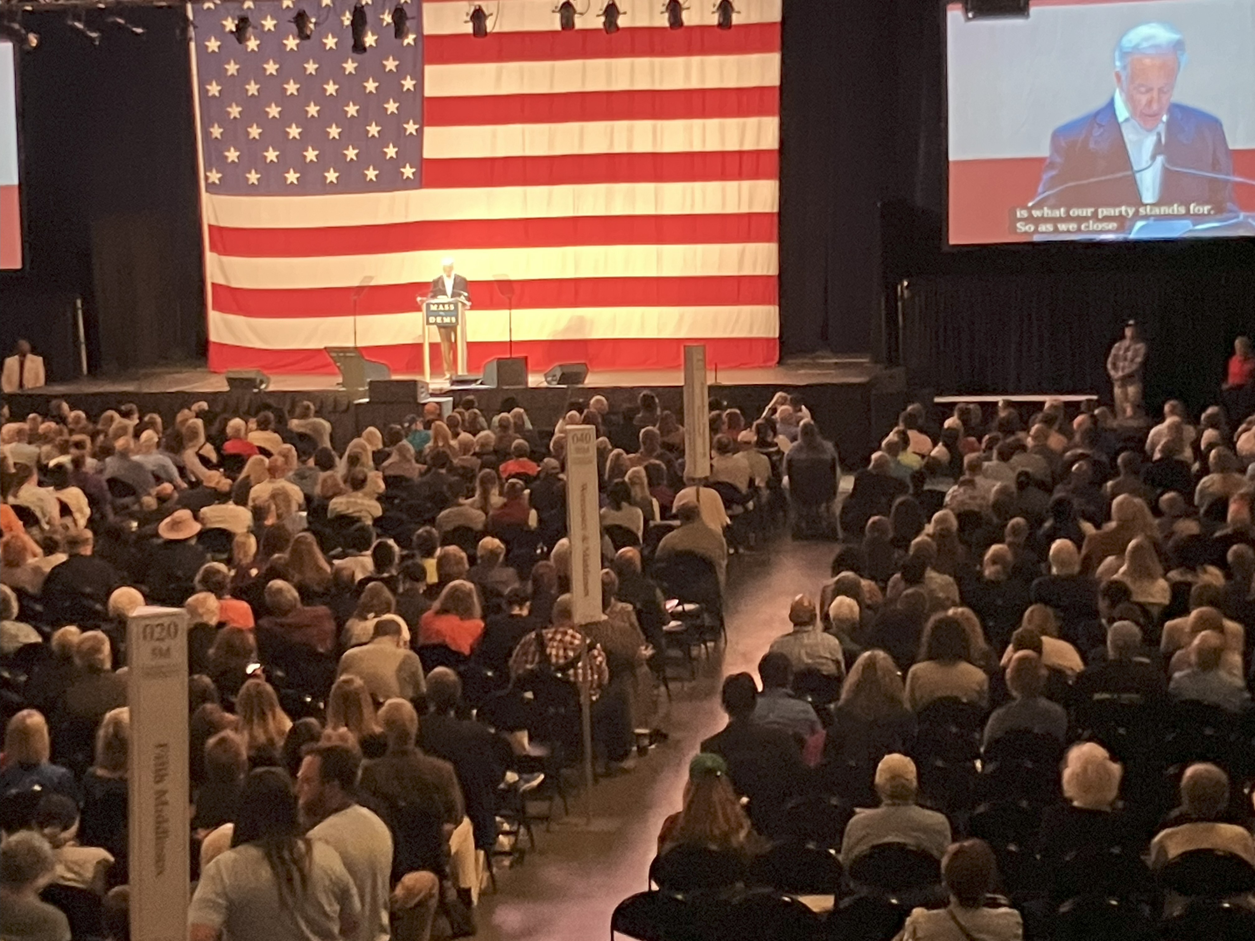 Fiery speeches and a floor fight mark Democratic Convention in Springfield