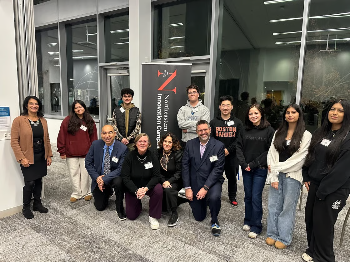 Burlington High School students attend fireside chat on life sciences and AI