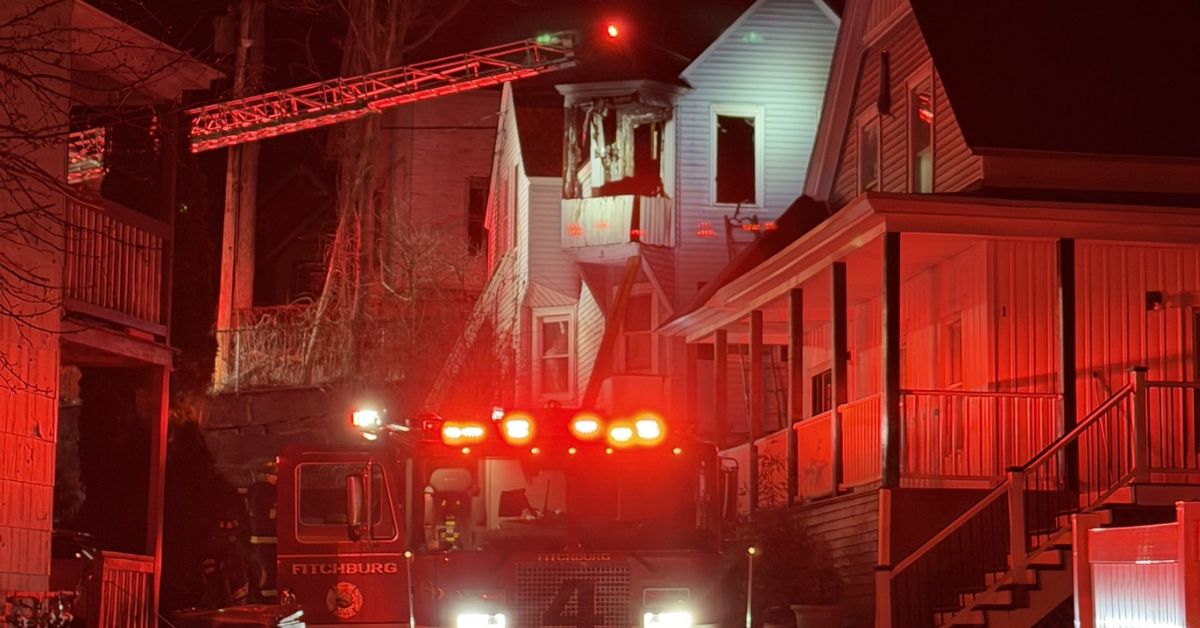Two people, three pets displaced in Fitchburg house fire