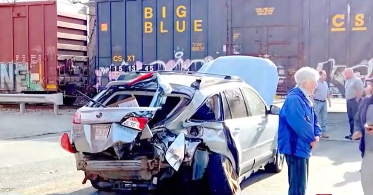 Train strikes vehicle at railroad crossing in Clinton