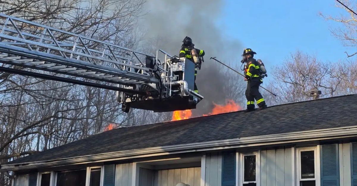 Four displaced after two-alarm house fire in Randolph