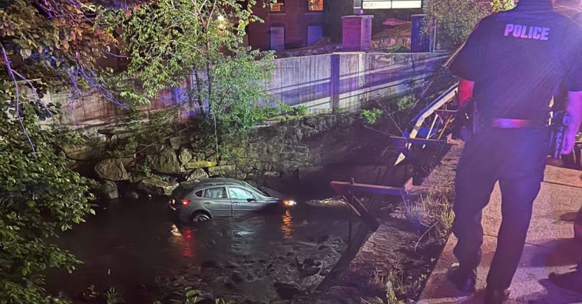 Two women injured after car crashes into Beaver Brook in Dracut