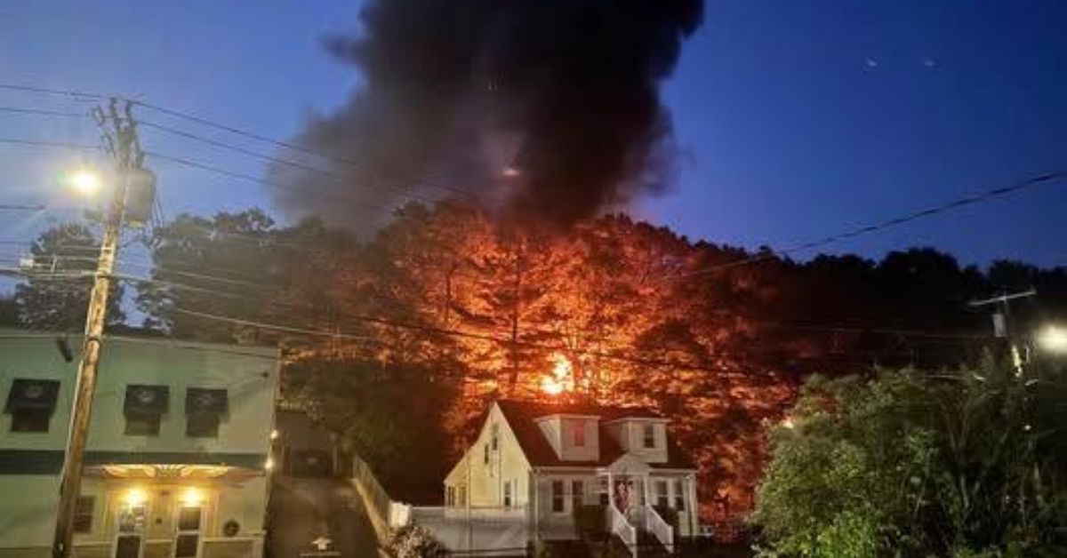 Shed fire in Dedham causes explosions from propane tanks, e-bike batteries