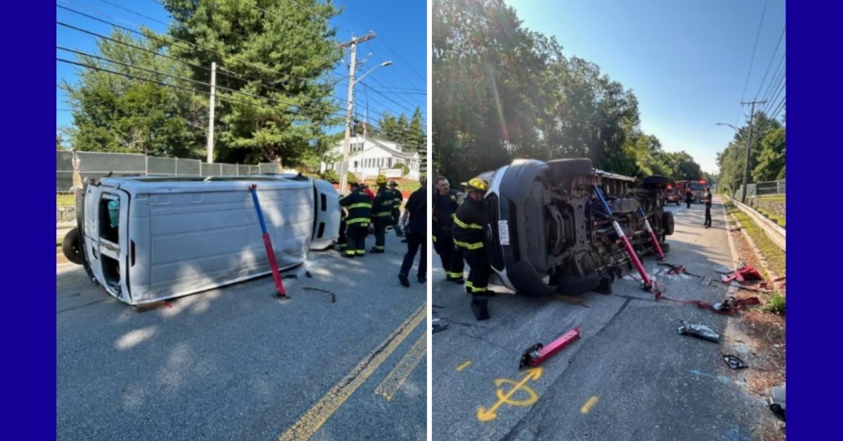 Two drivers hospitalized after three-vehicle crash in North Andover
