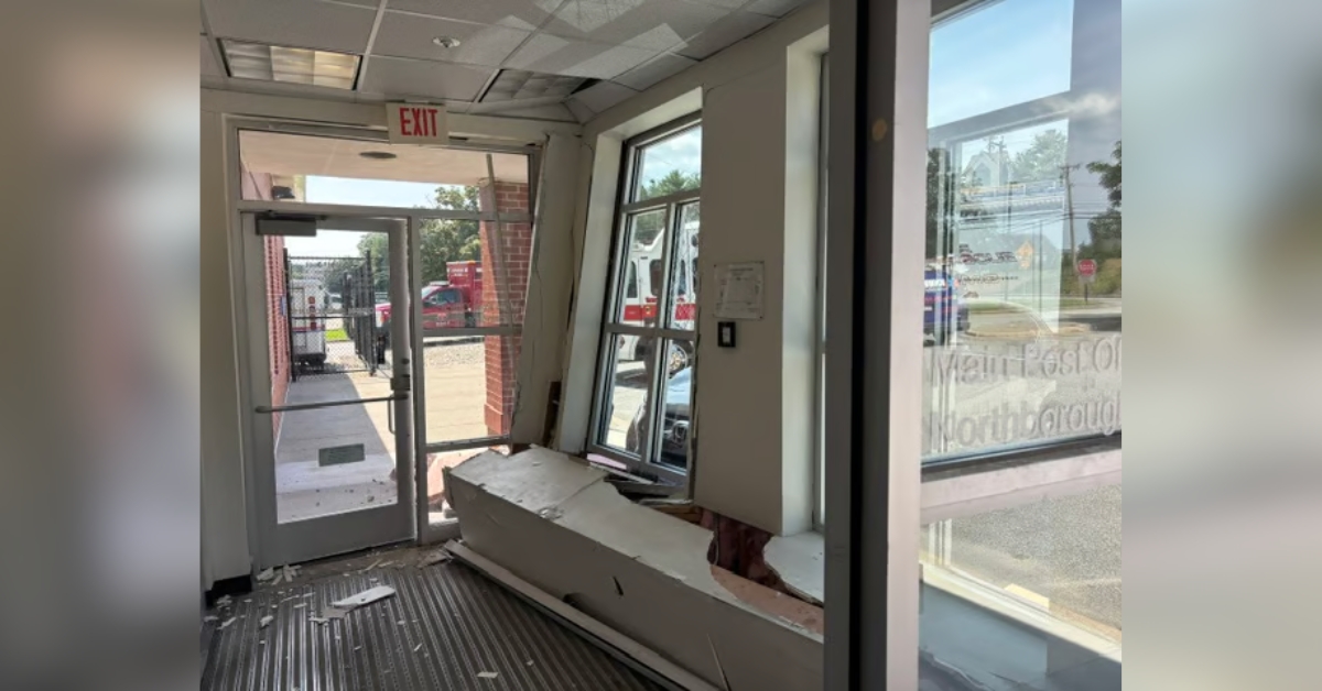 Two serious crashes in two hours damage Northborough post office, leave three injured