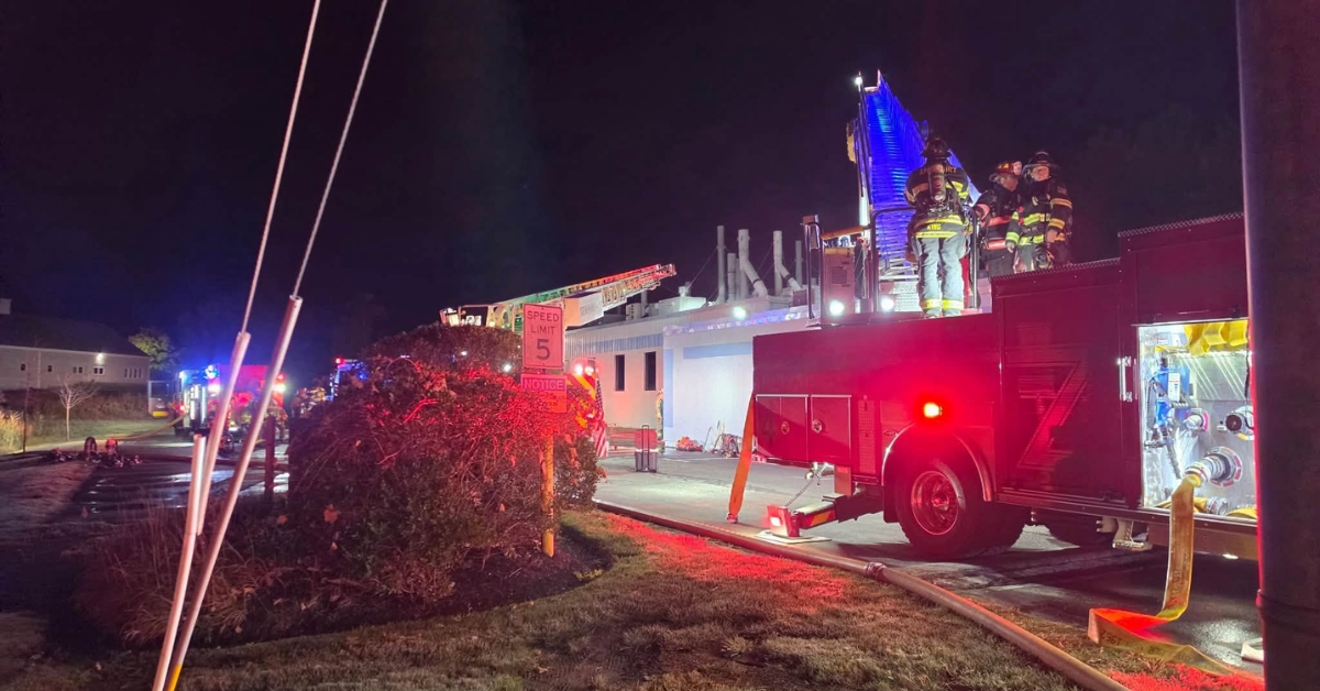 Firefighters respond to three-alarm fire at chemical plant in Newburyport